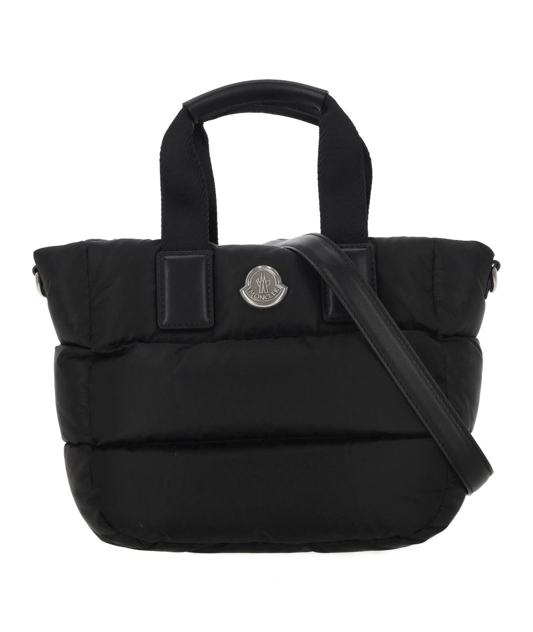 MONCLER Черная тканевая сумка тоут, фото 1