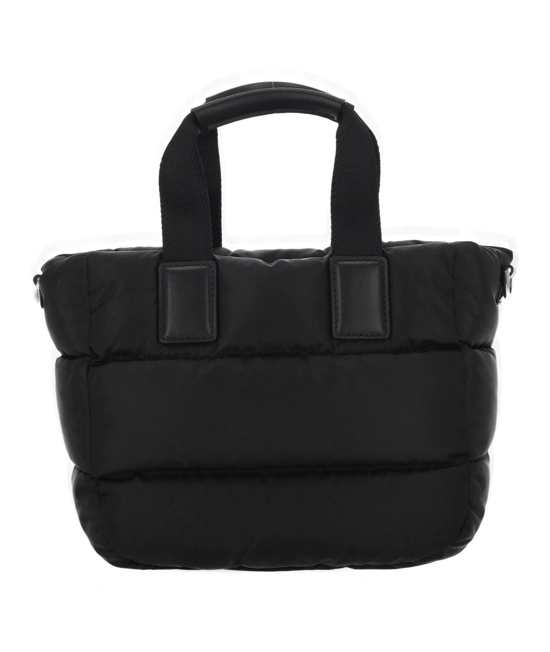 MONCLER Черная тканевая сумка тоут, фото 3