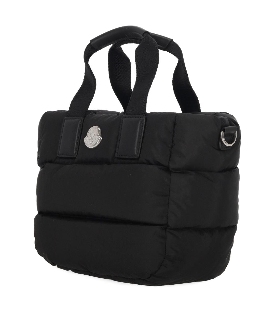 MONCLER Черная тканевая сумка тоут, фото 2