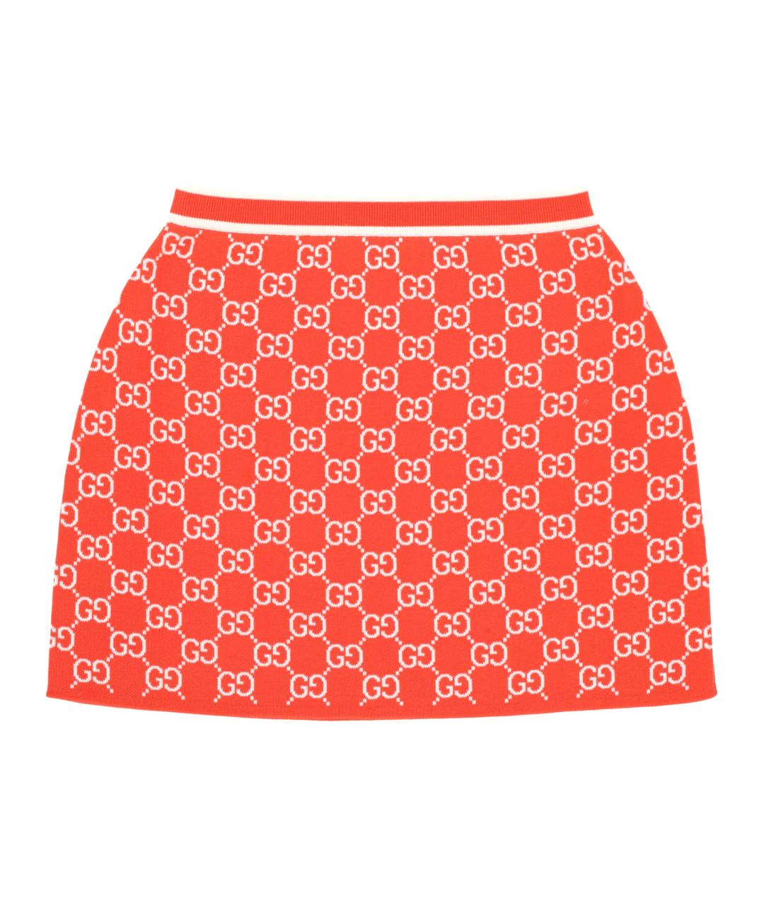 GUCCI Оранжевая юбка мини, фото 3