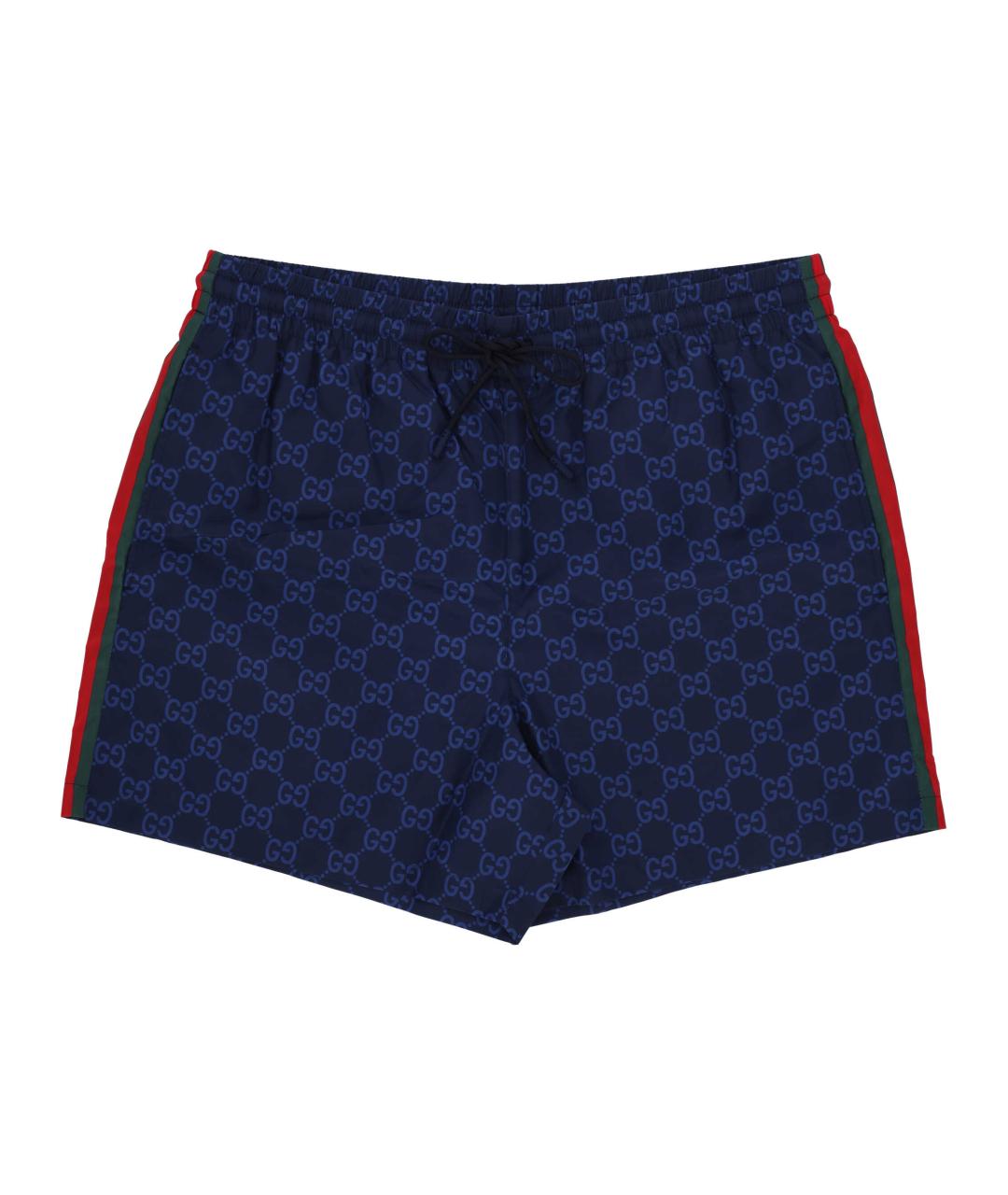 GUCCI Синие полиамидовые шорты, фото 1
