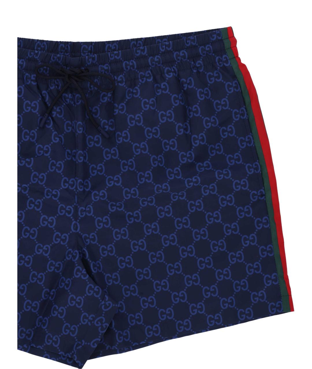 GUCCI Синие полиамидовые шорты, фото 2