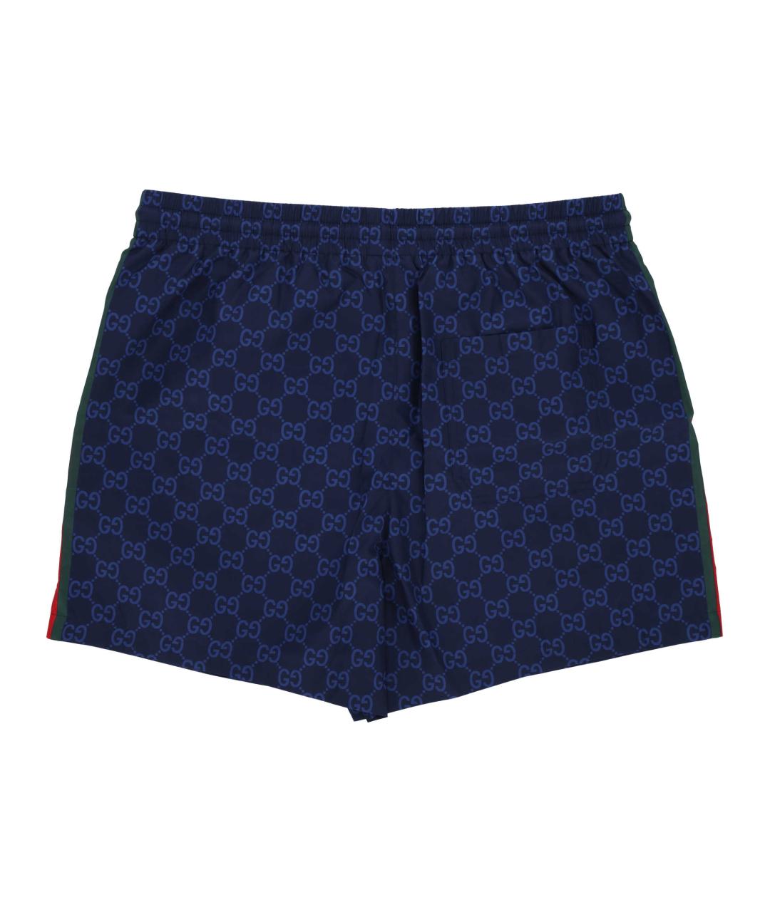 GUCCI Синие полиамидовые шорты, фото 3