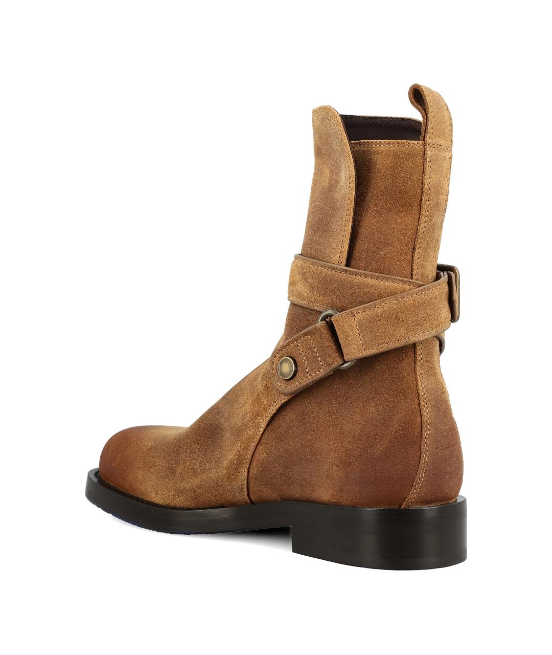 BURBERRY Бежевые замшевые ботинки, фото 3