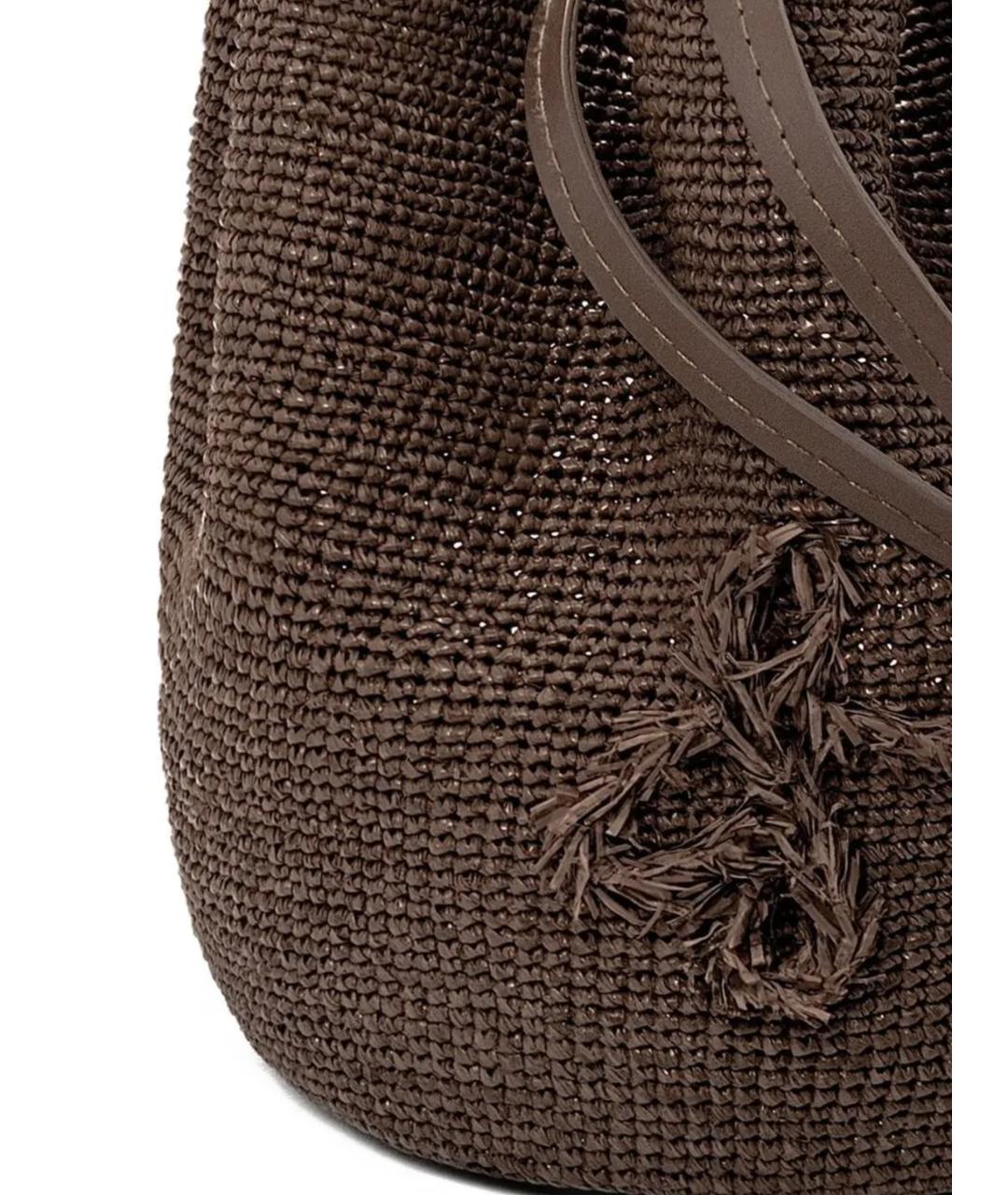 RUSLAN BAGINSKIY Коричневая пелетеная сумка тоут, фото 2