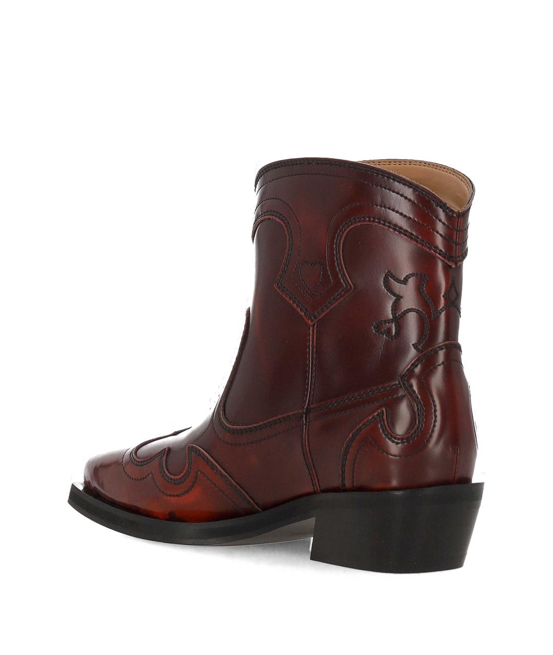 GANNI Фиолетовые кожаные ботинки, фото 3