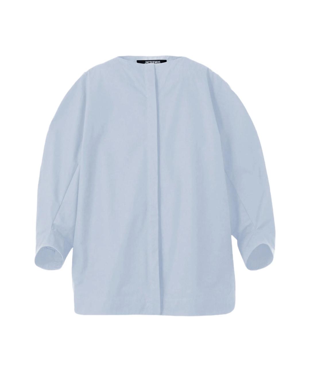 JACQUEMUS Голубая хлопковая рубашка, фото 1