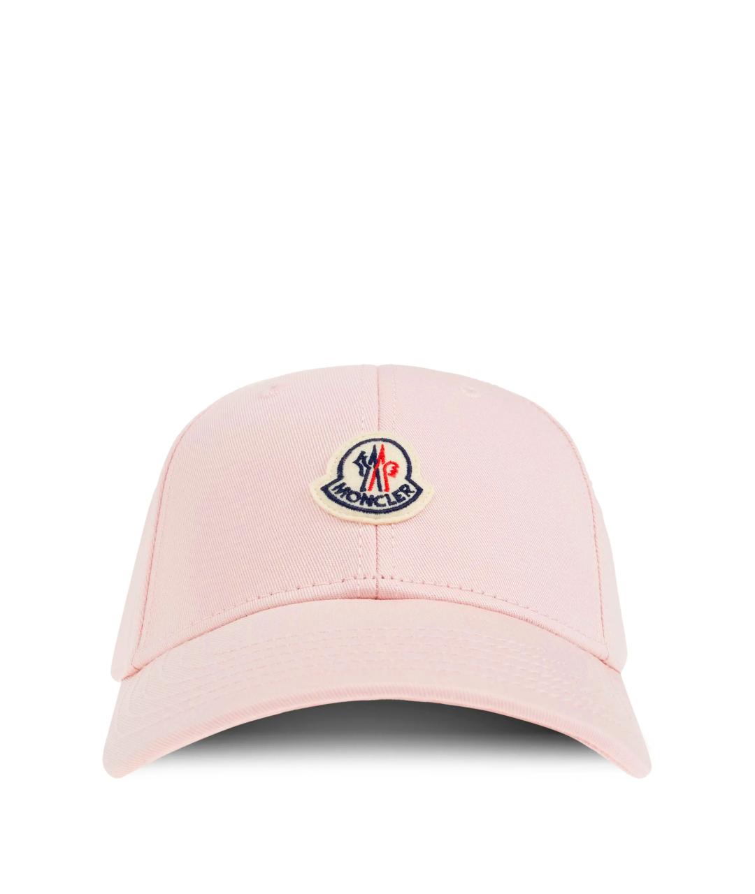 MONCLER Розовая хлопковая кепка, фото 1