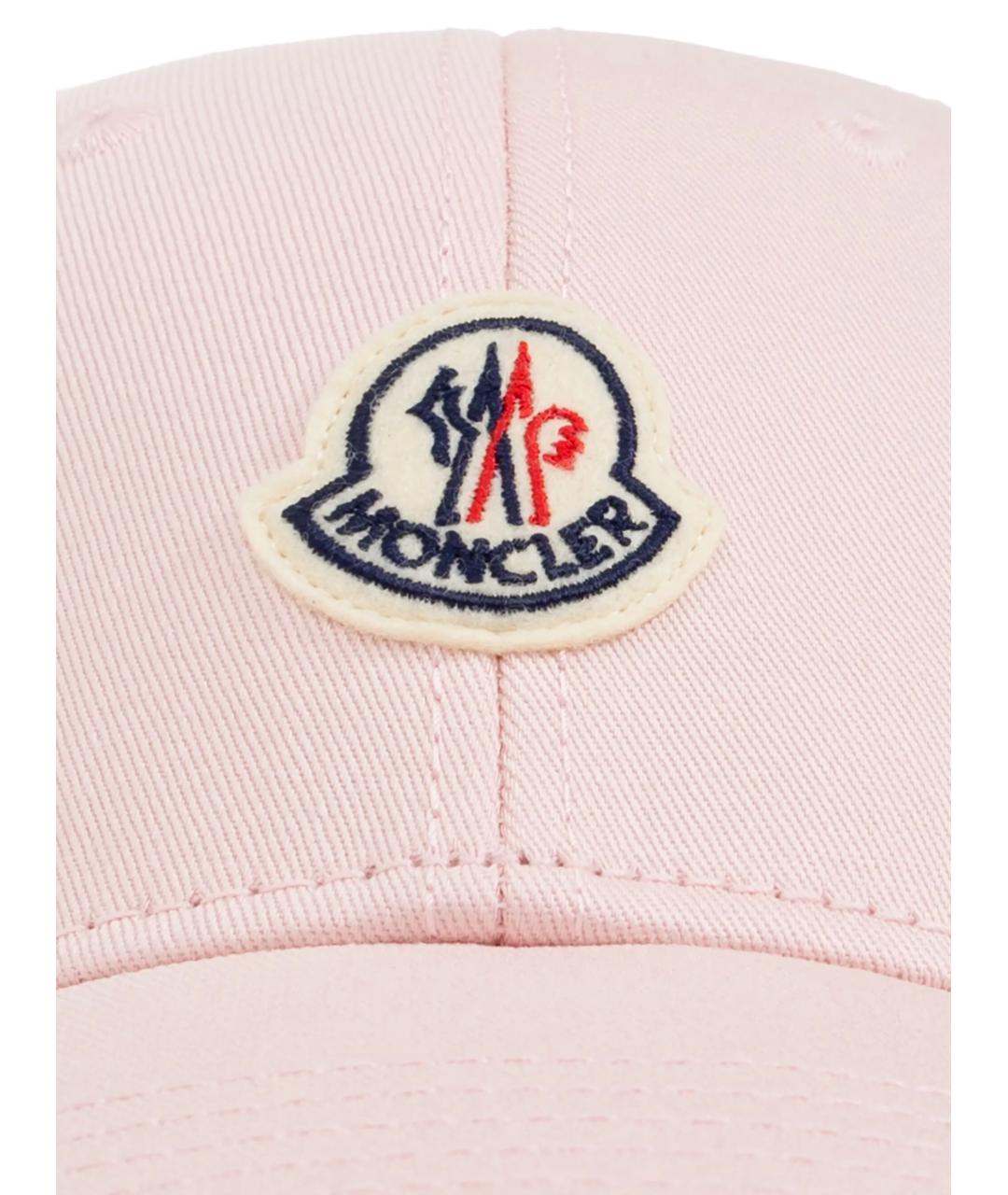 MONCLER Розовая хлопковая кепка, фото 2
