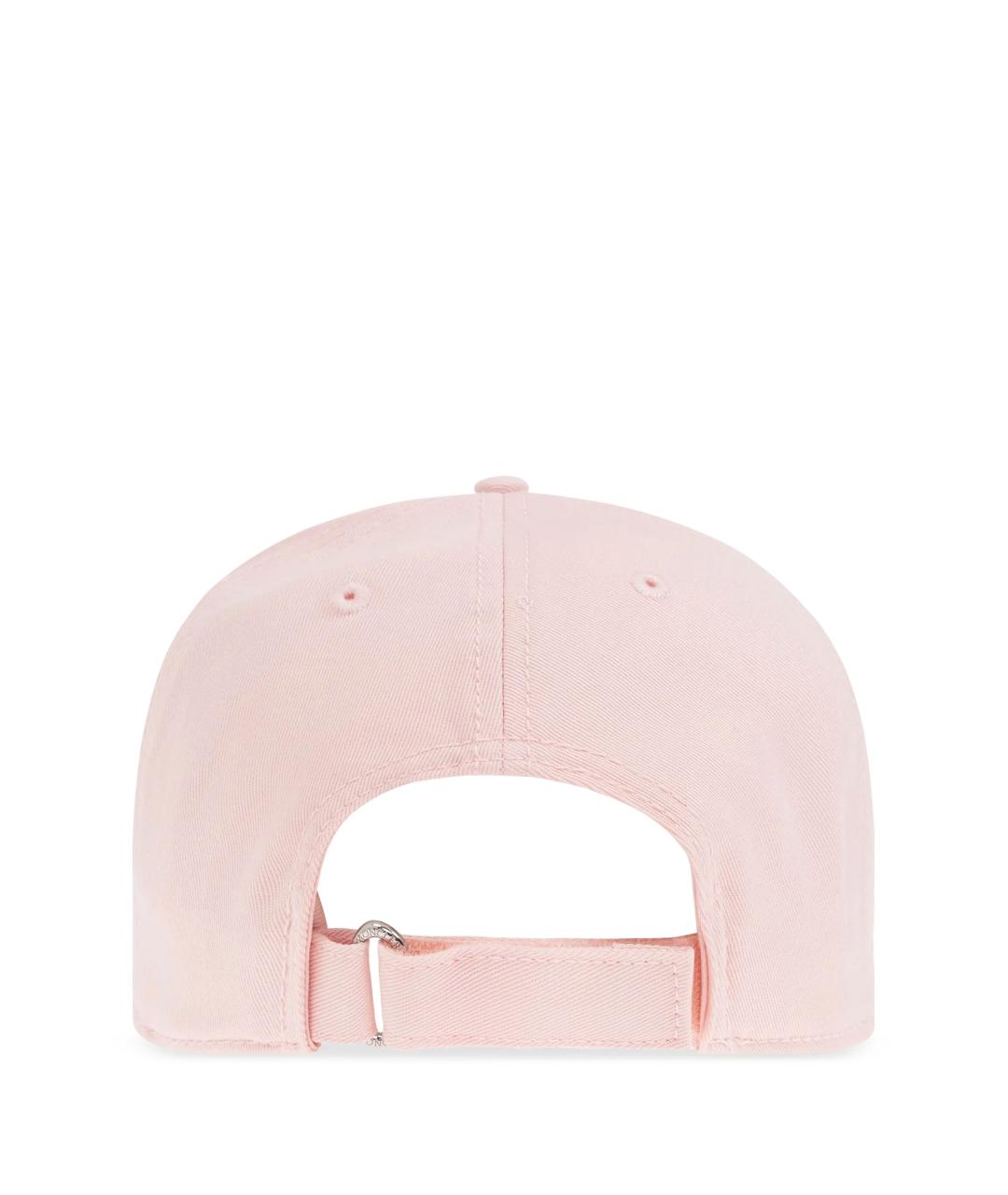 MONCLER Розовая хлопковая кепка, фото 3