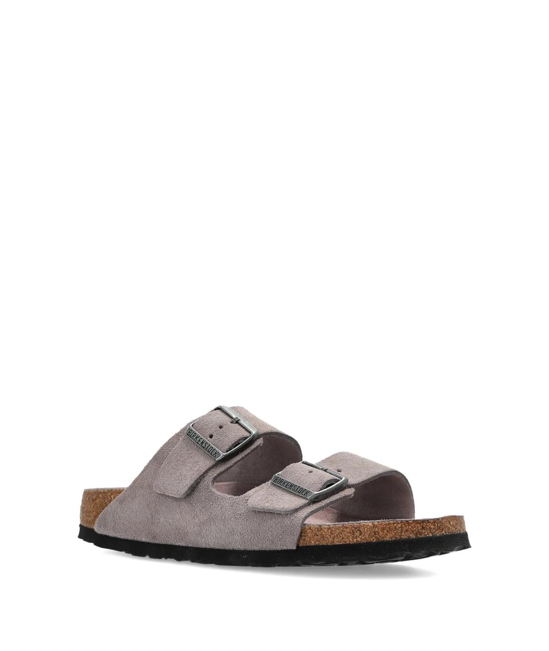 BIRKENSTOCK Серые замшевые сандалии, фото 2
