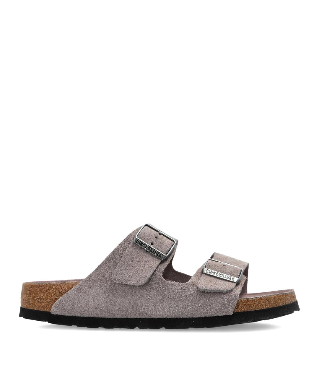 BIRKENSTOCK Серые замшевые сандалии, фото 1