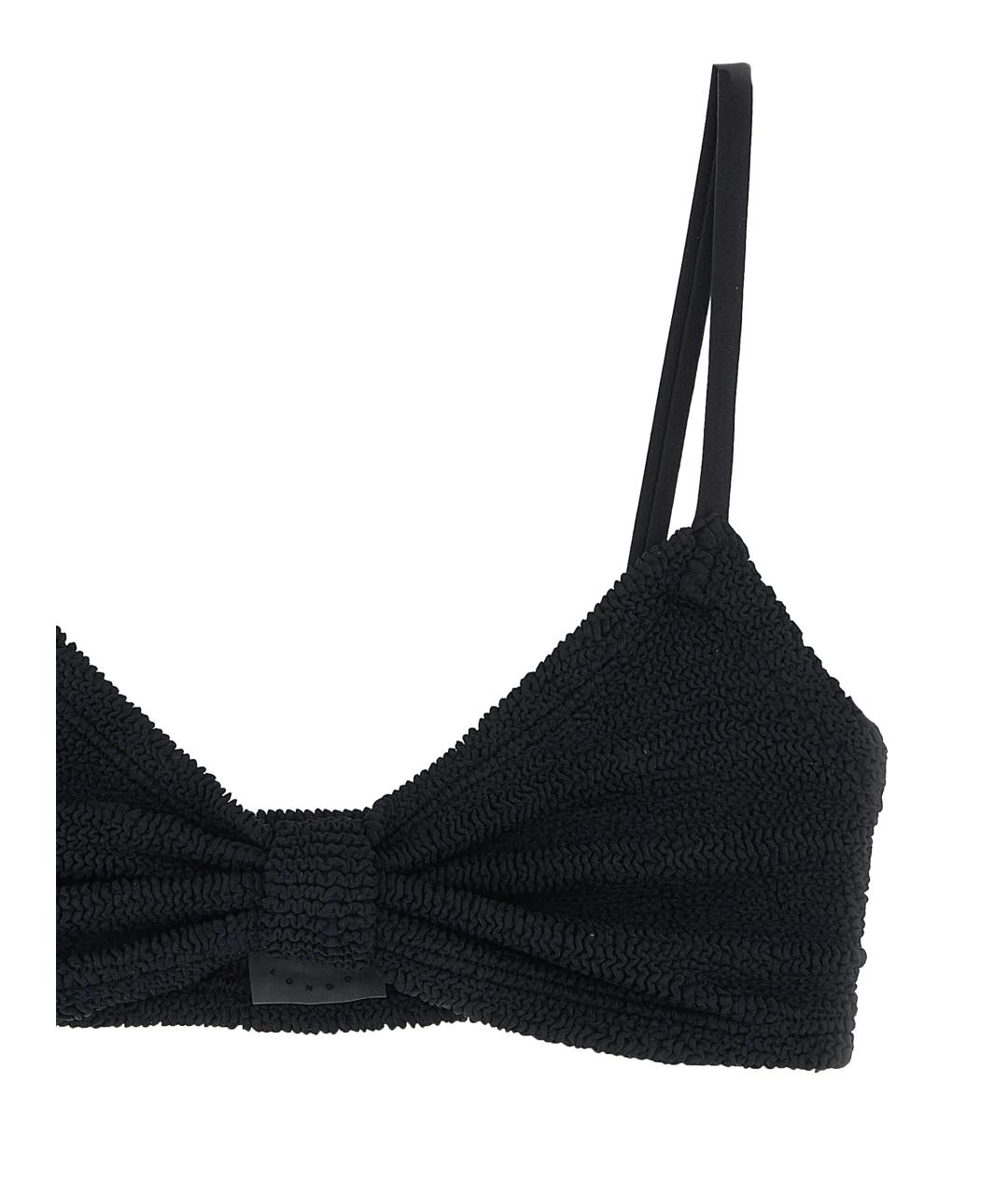 HUNZA G Черный полиамидовый купальник, фото 3