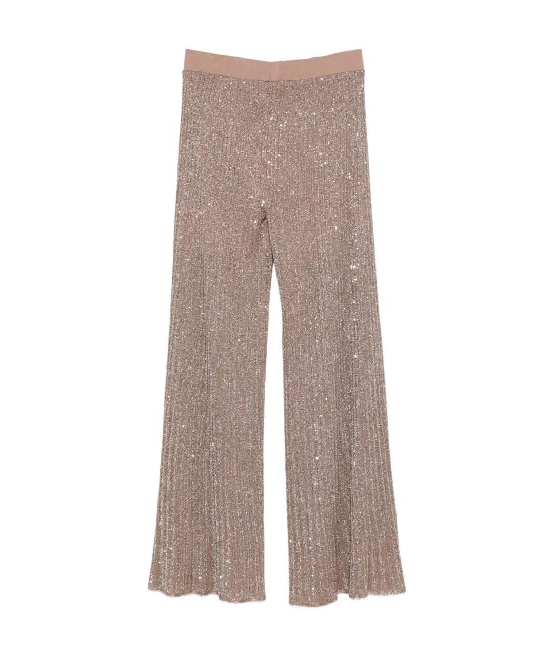 D.EXTERIOR Бежевые вискозные прямые брюки, фото 3