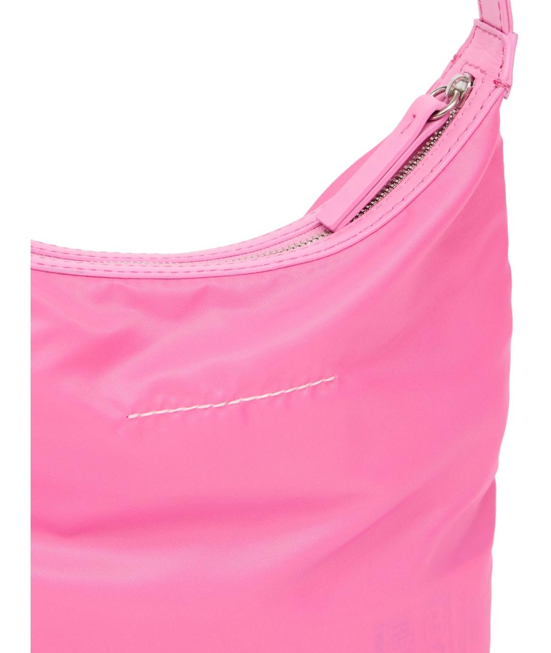 MM6 MAISON MARGIELA Розовая тканевая сумка через плечо, фото 5