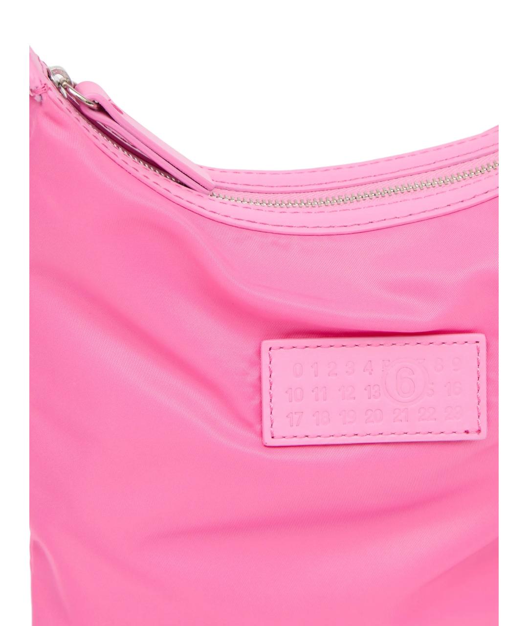MM6 MAISON MARGIELA Розовая тканевая сумка через плечо, фото 4