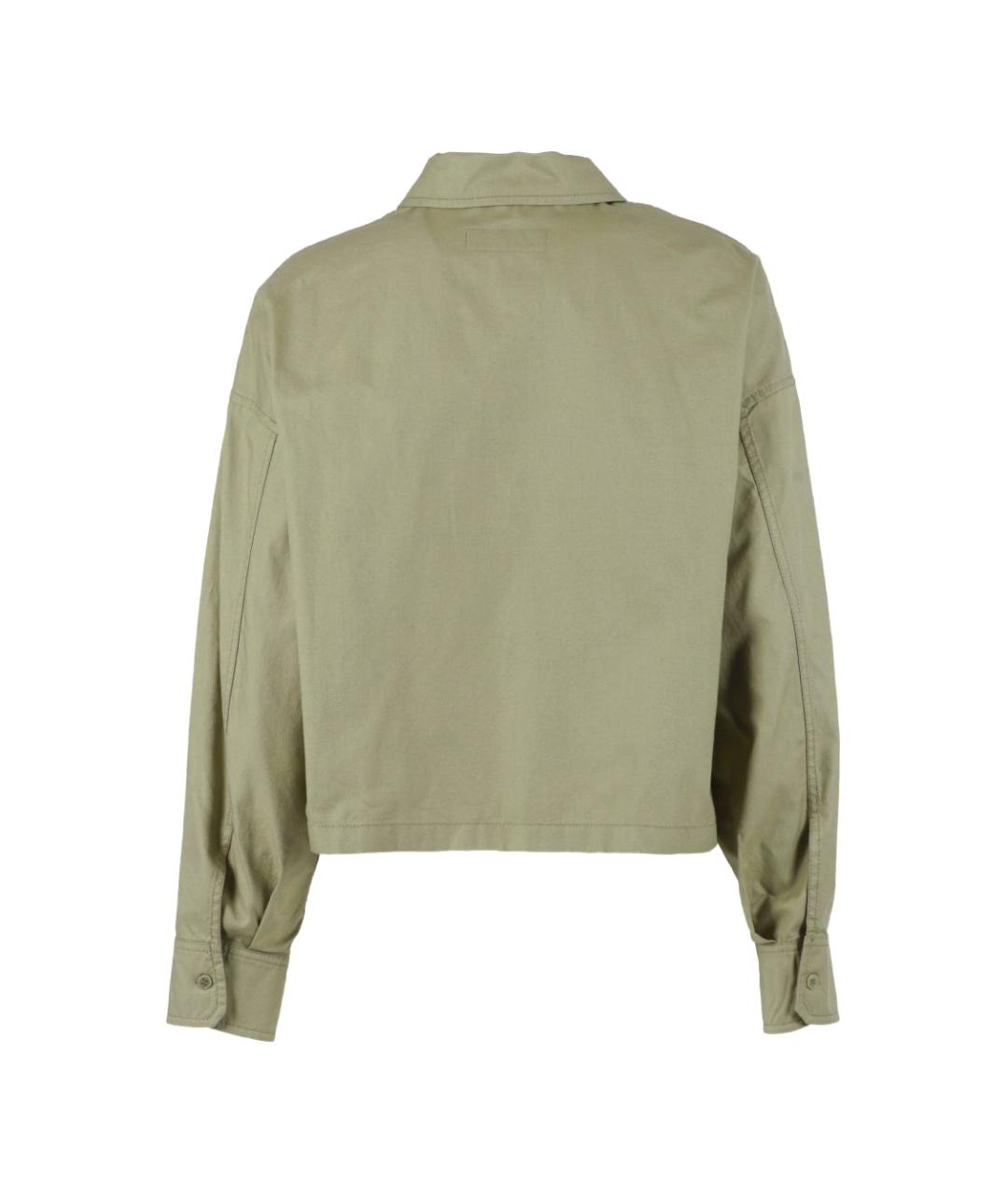 WEEKEND MAX MARA Хаки хлопковая рубашка, фото 3