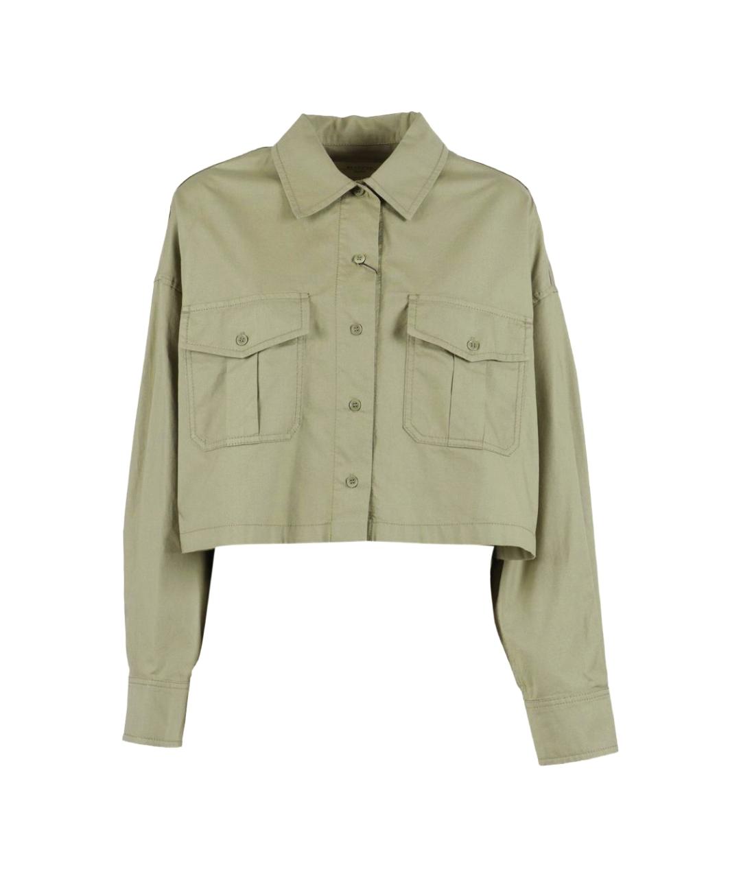 WEEKEND MAX MARA Хаки хлопковая рубашка, фото 1