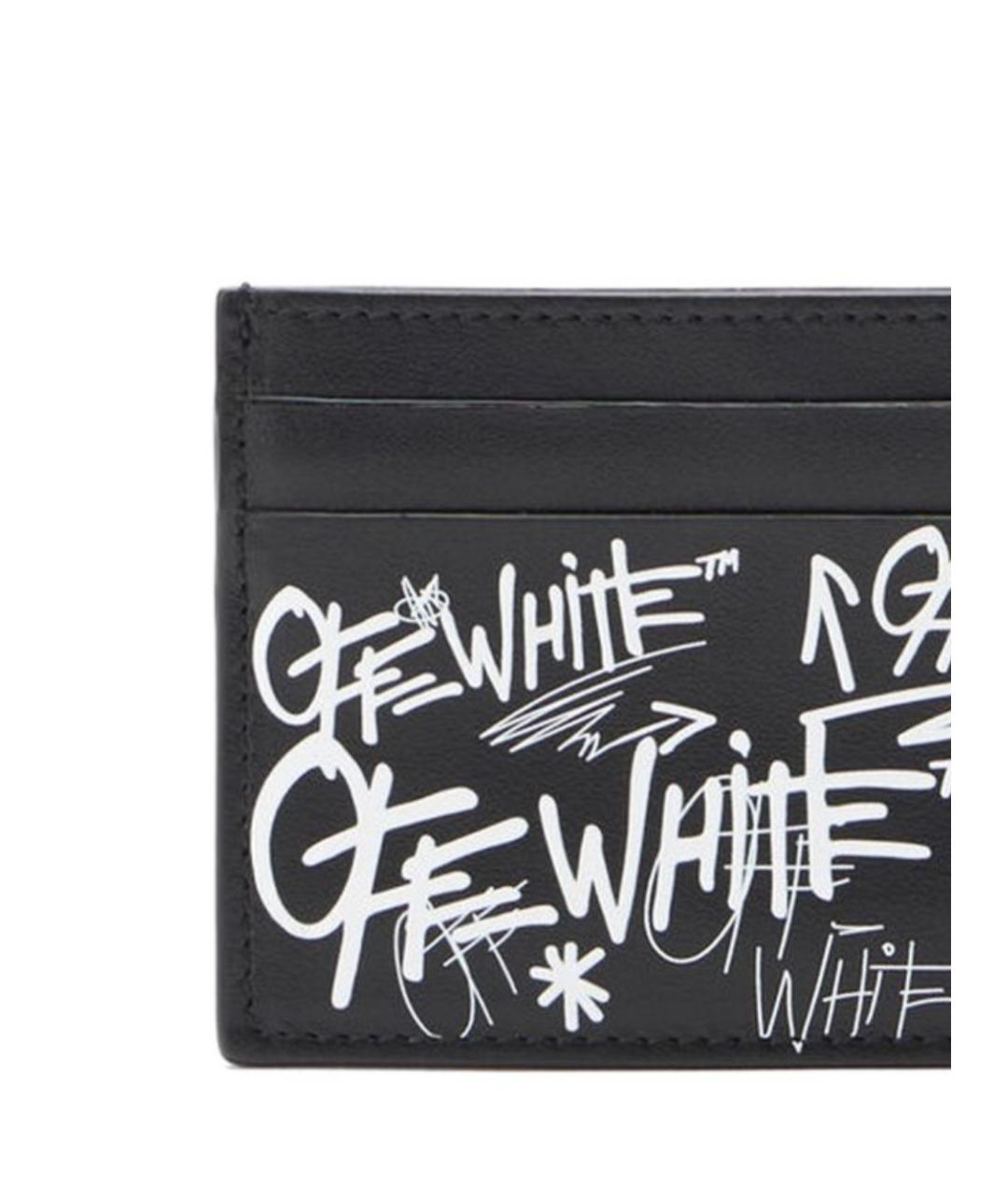 OFF-WHITE Черный кожаный кардхолдер, фото 2