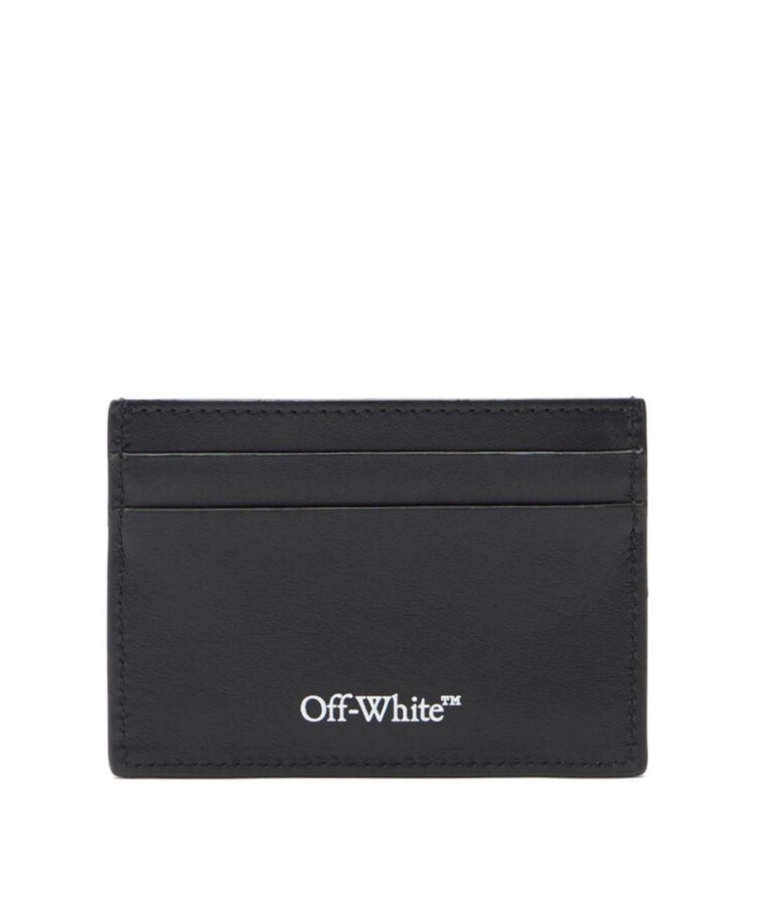 OFF-WHITE Черный кожаный кардхолдер, фото 3