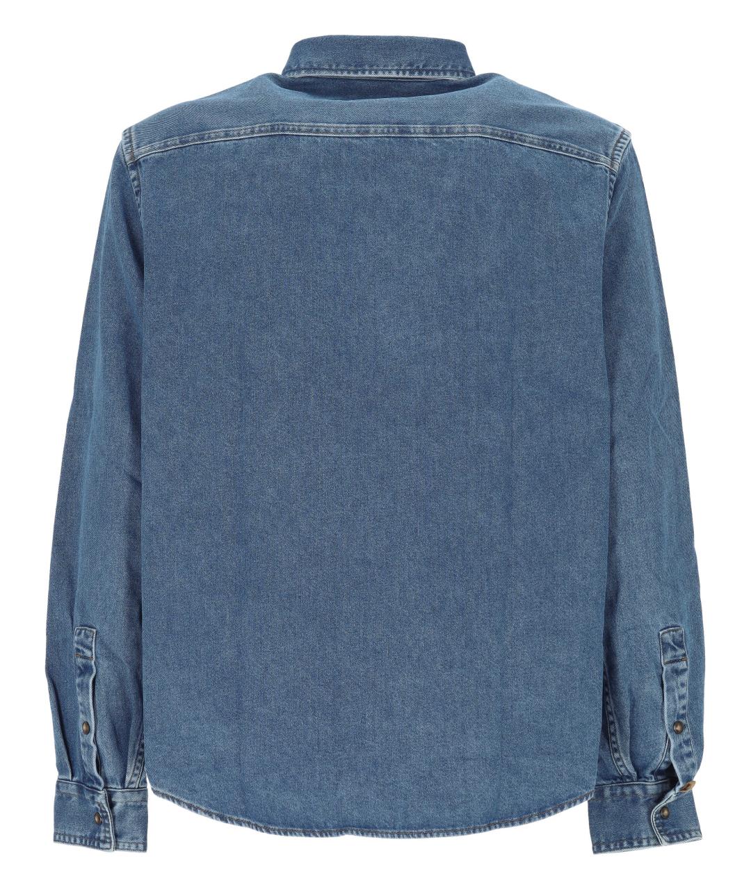 JACOB COHEN Синяя хлопковая кэжуал рубашка, фото 3