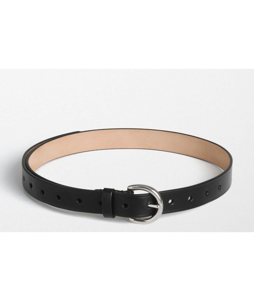 PHOEBE PHILO Черный кожаный ремень, фото 3