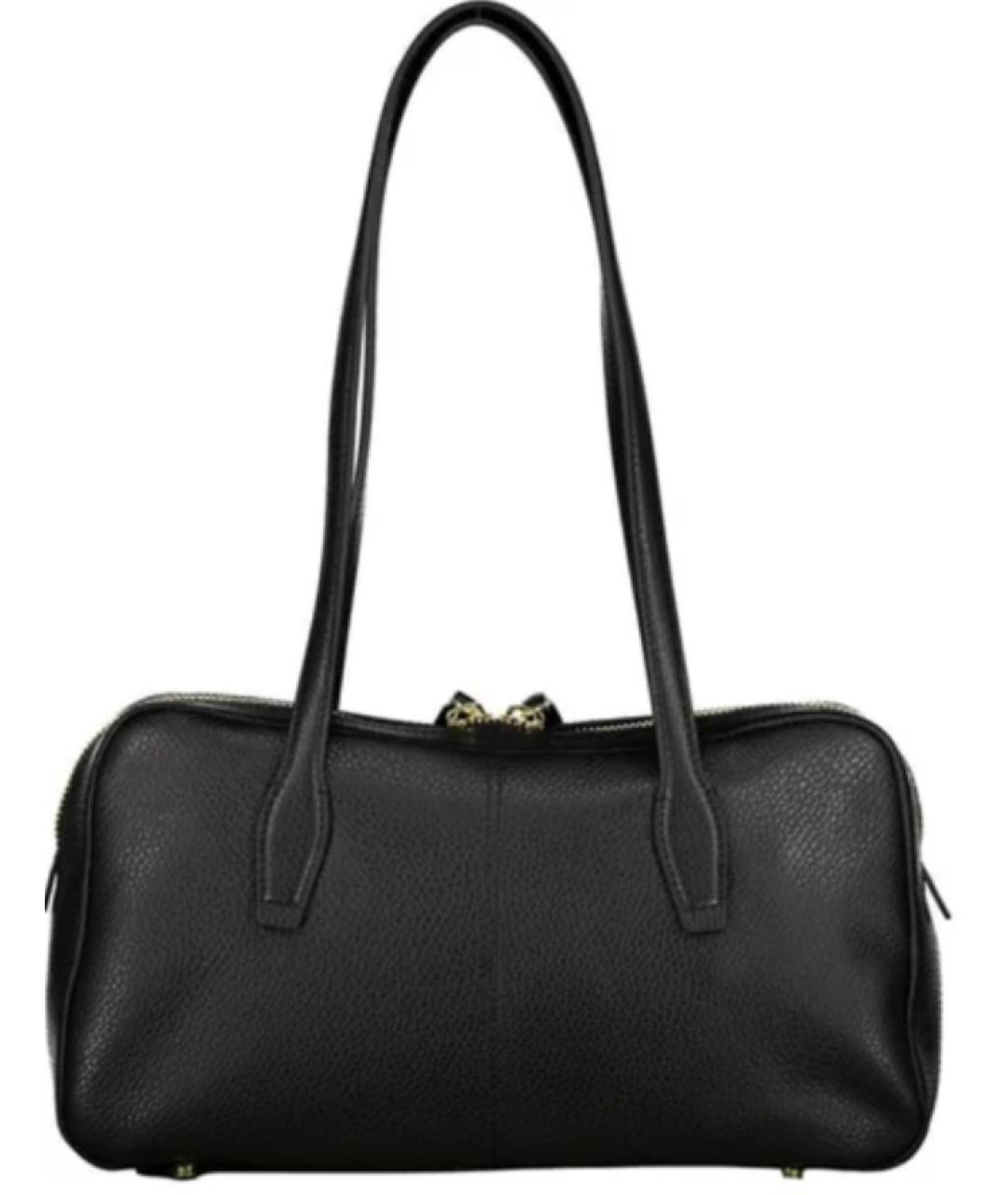 Gianni Chiarini Черная кожаная сумка тоут, фото 3