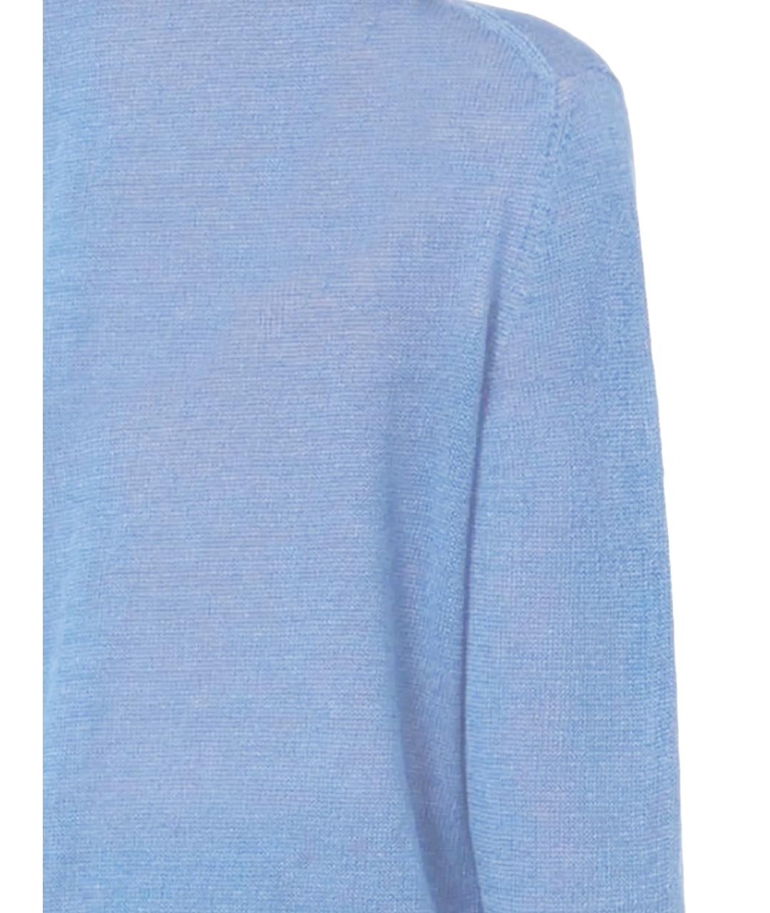 WEEKEND MAX MARA Голубой льняной джемпер / свитер, фото 3