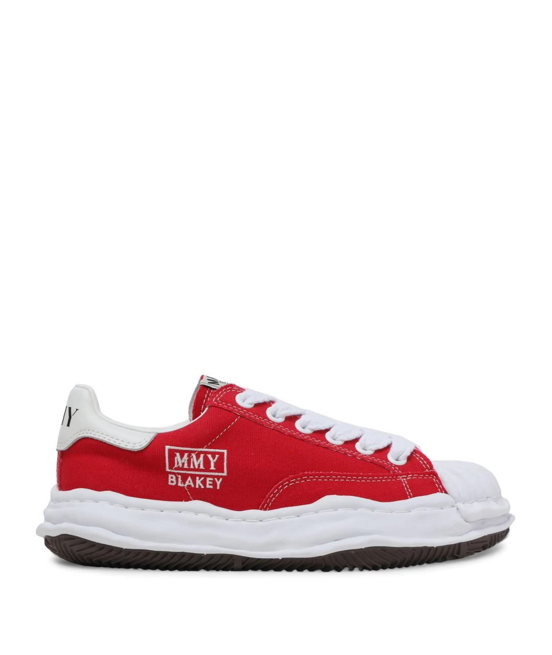 Mihara Yasuhiro Красные текстильные низкие кроссовки / кеды, фото 1