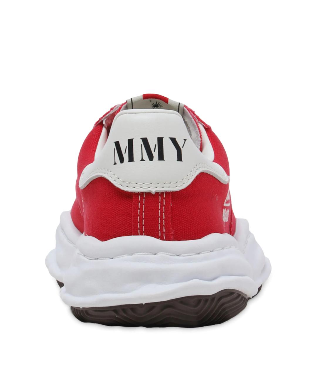 Mihara Yasuhiro Красные текстильные низкие кроссовки / кеды, фото 5