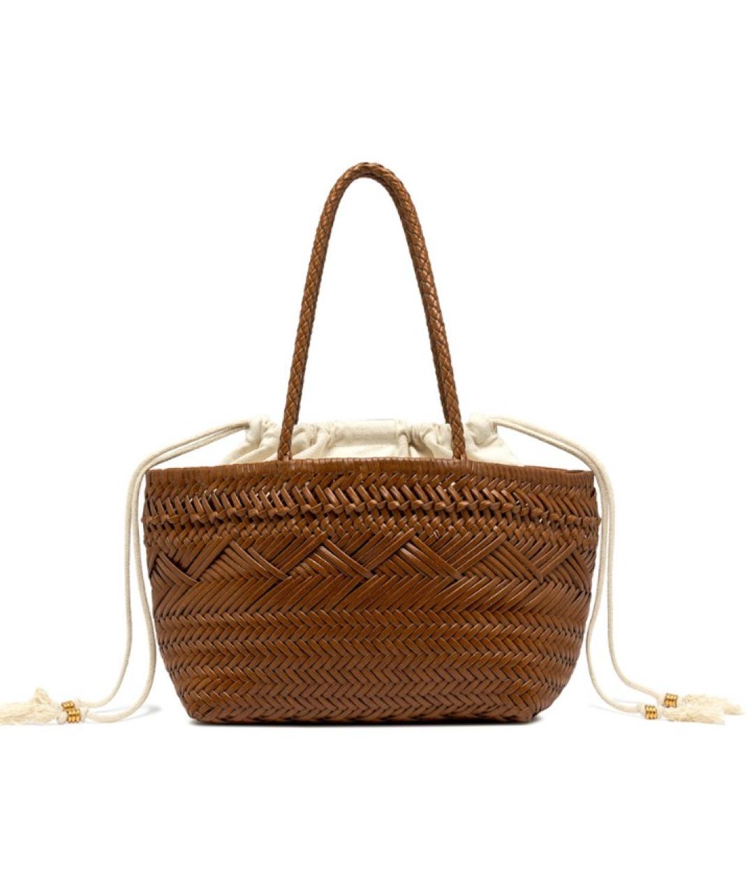 Gianni Chiarini Коричневая кожаная сумка тоут, фото 3