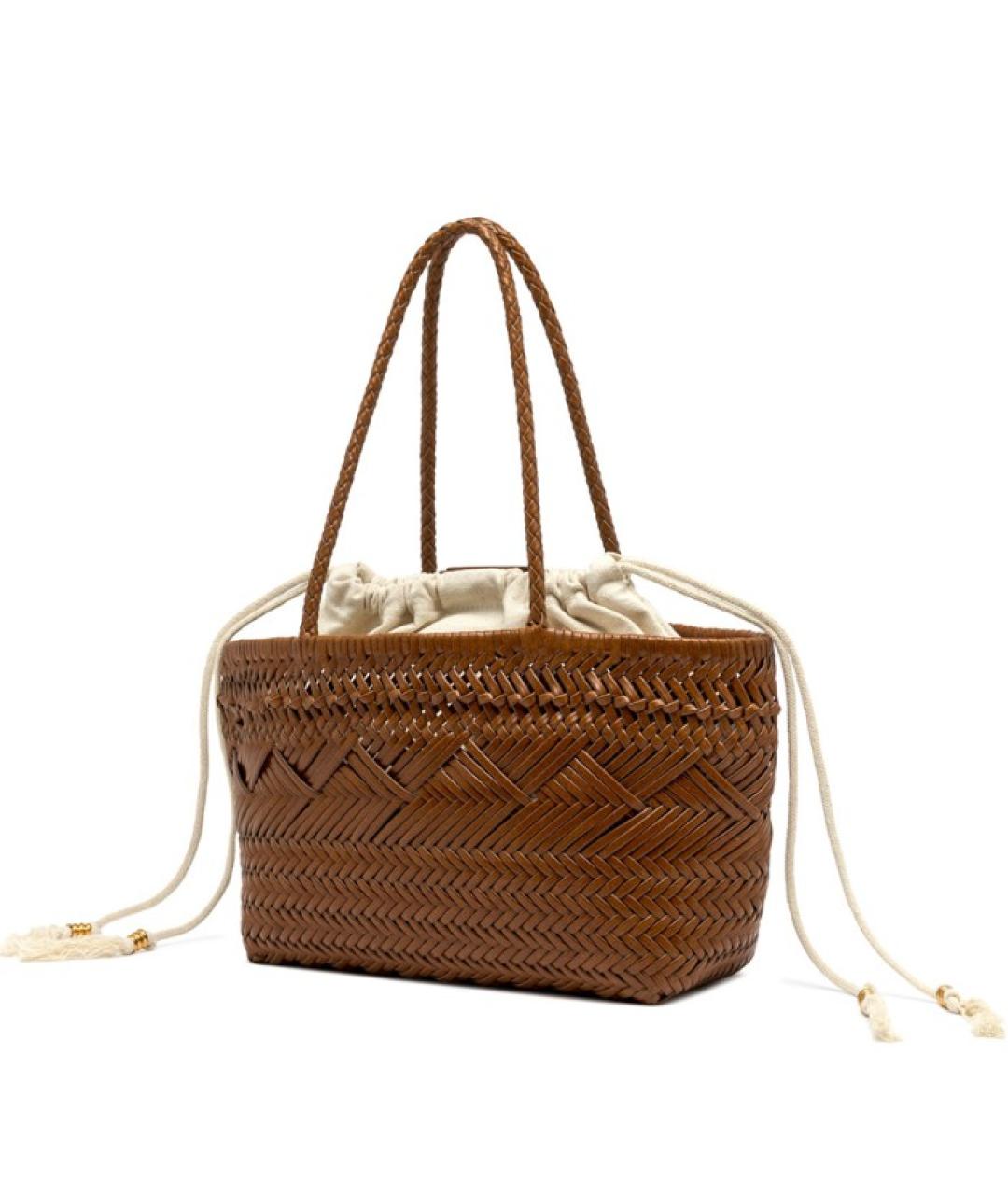 Gianni Chiarini Коричневая кожаная сумка тоут, фото 2