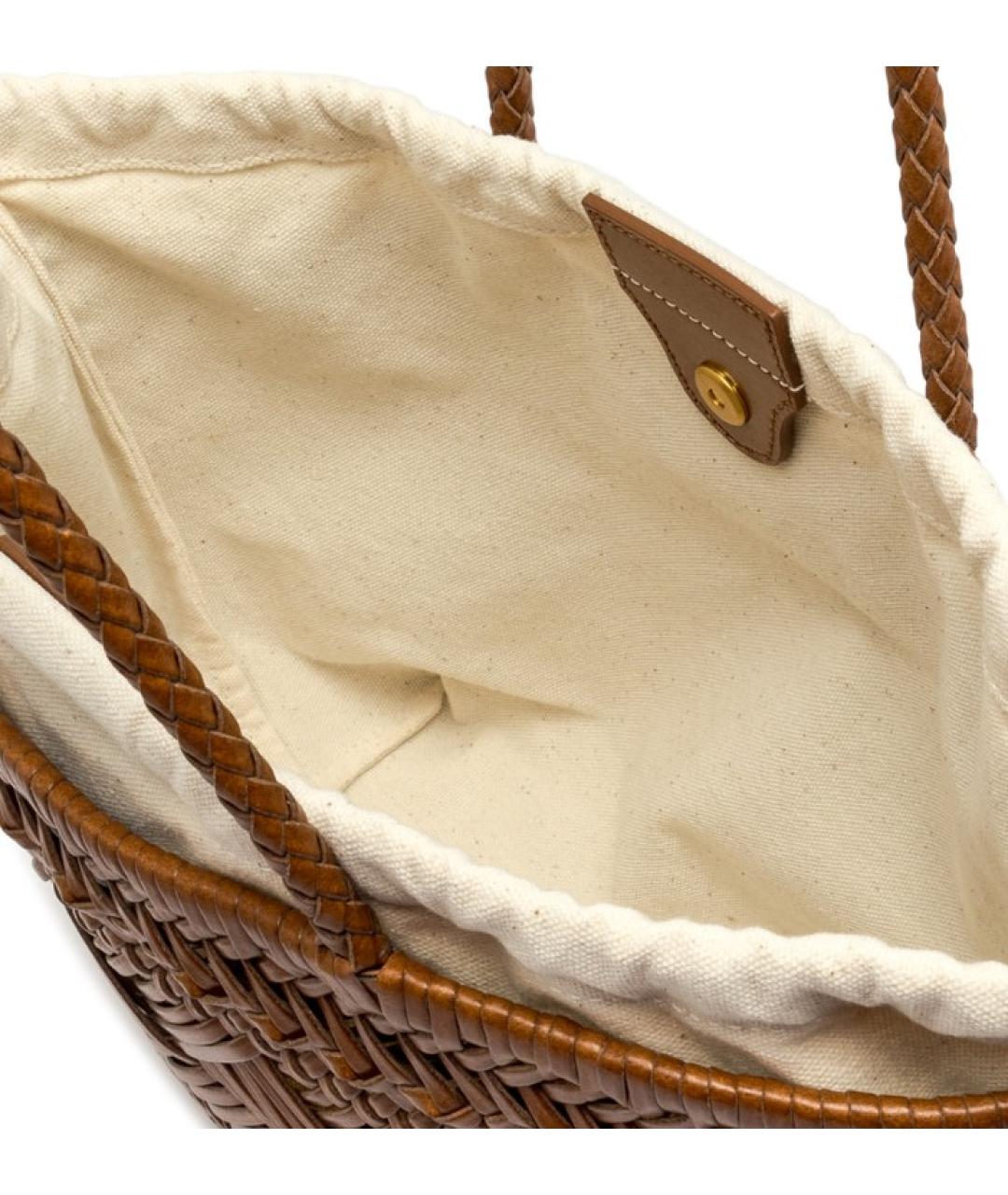 Gianni Chiarini Коричневая кожаная сумка тоут, фото 5