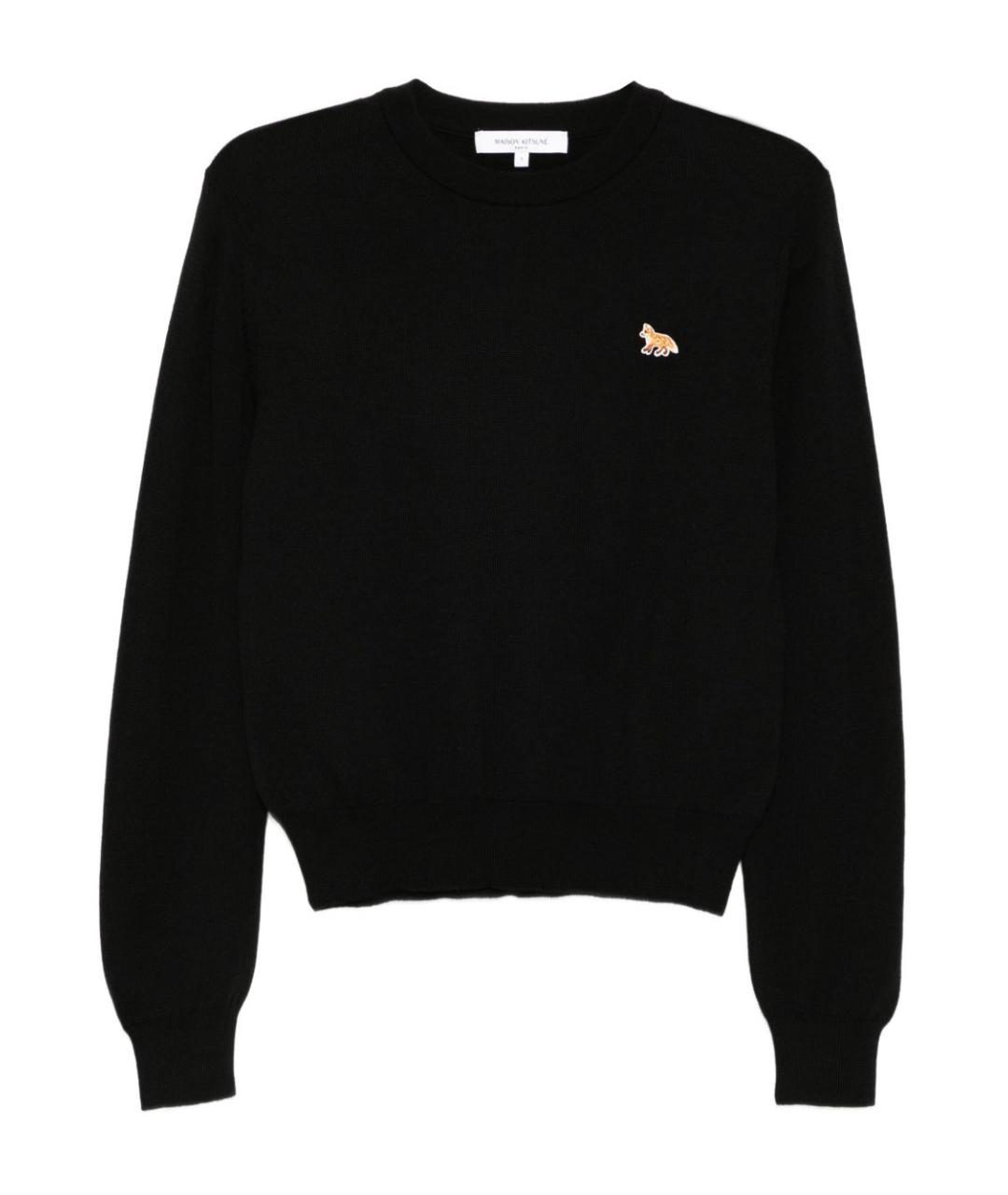 MAISON KITSUNE Черный шерстяной джемпер / свитер, фото 1