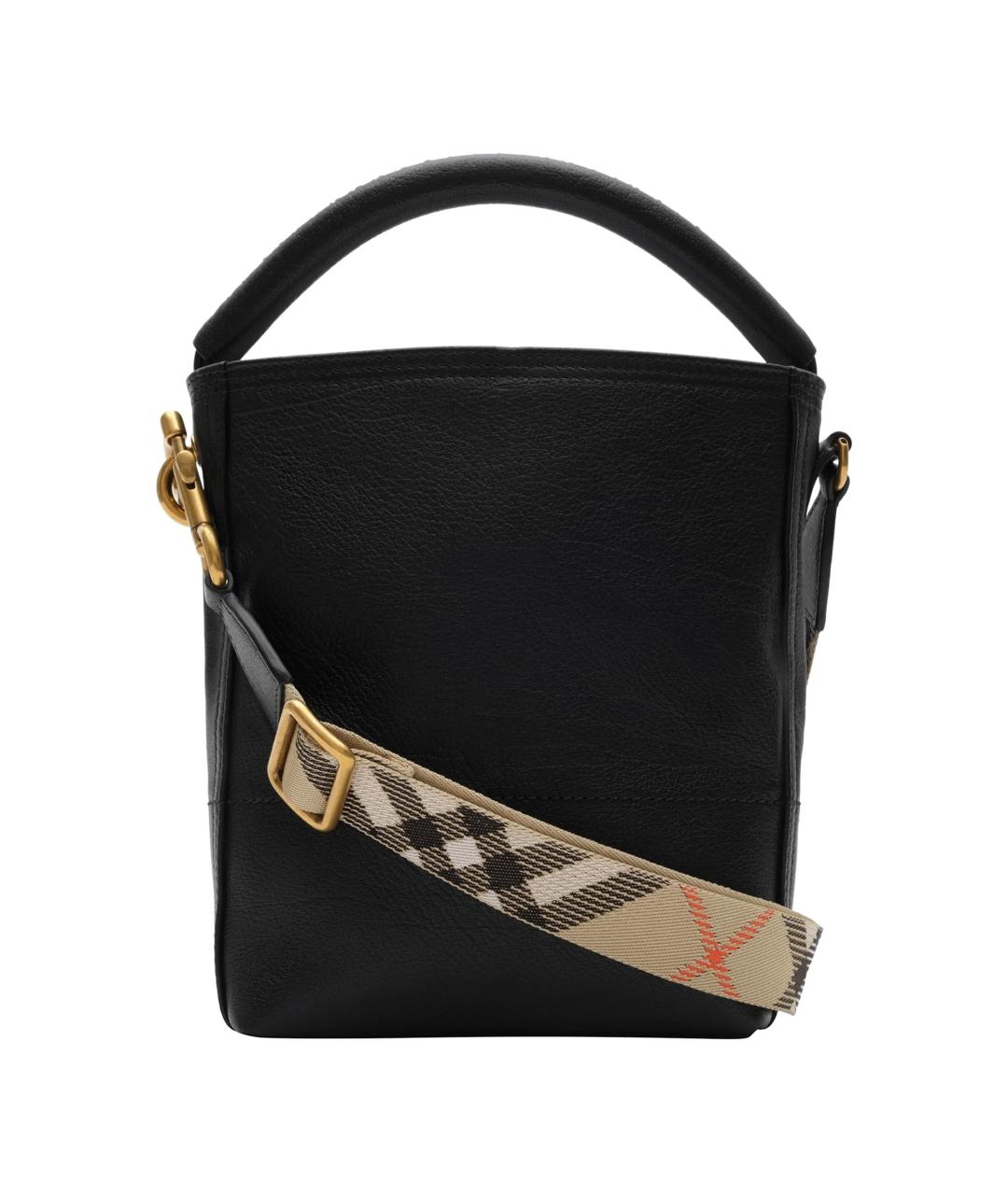 BURBERRY Черная кожаная сумка через плечо, фото 3