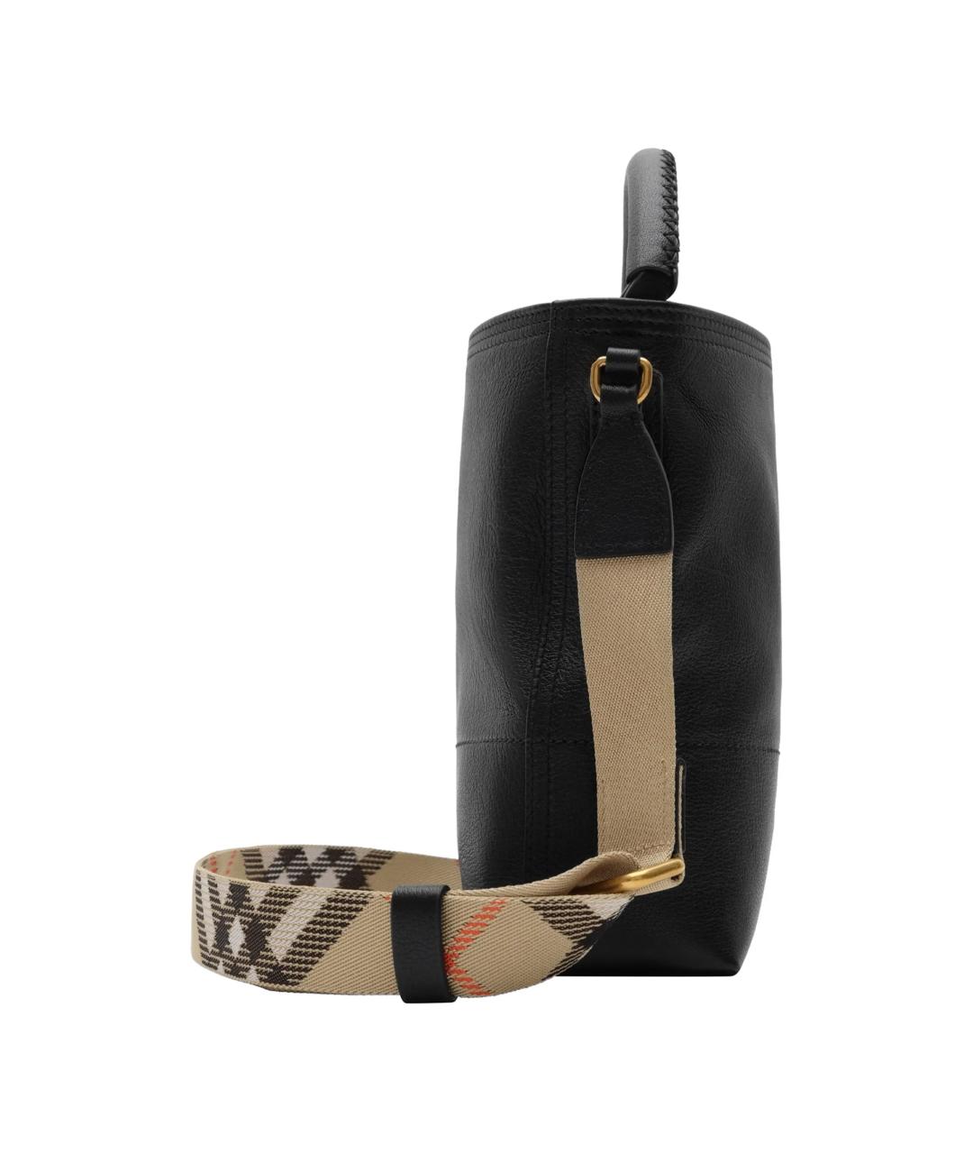 BURBERRY Черная кожаная сумка через плечо, фото 2