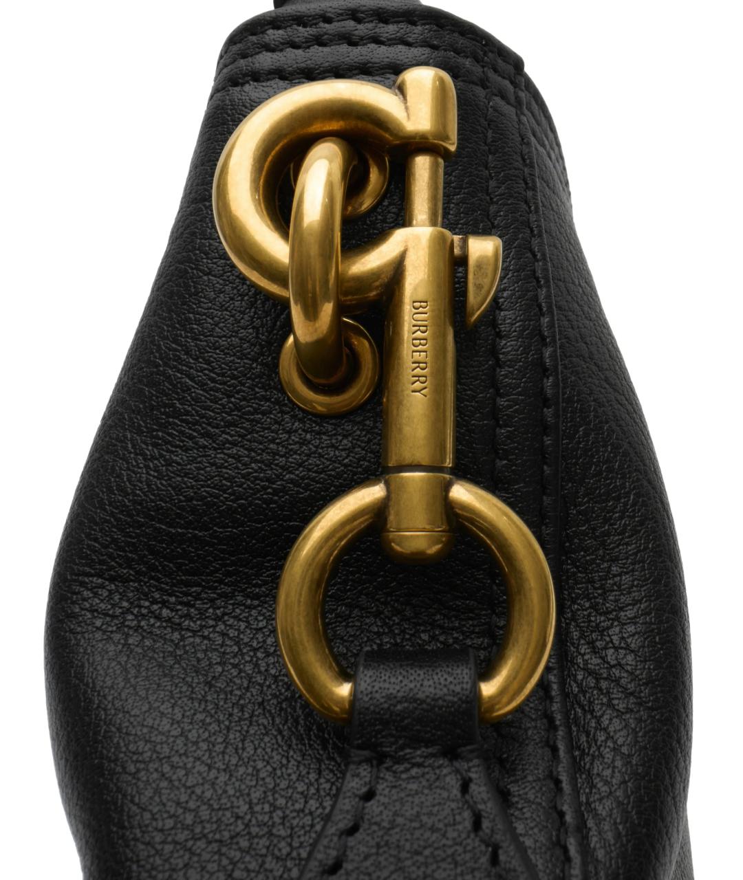 BURBERRY Черная кожаная сумка через плечо, фото 4