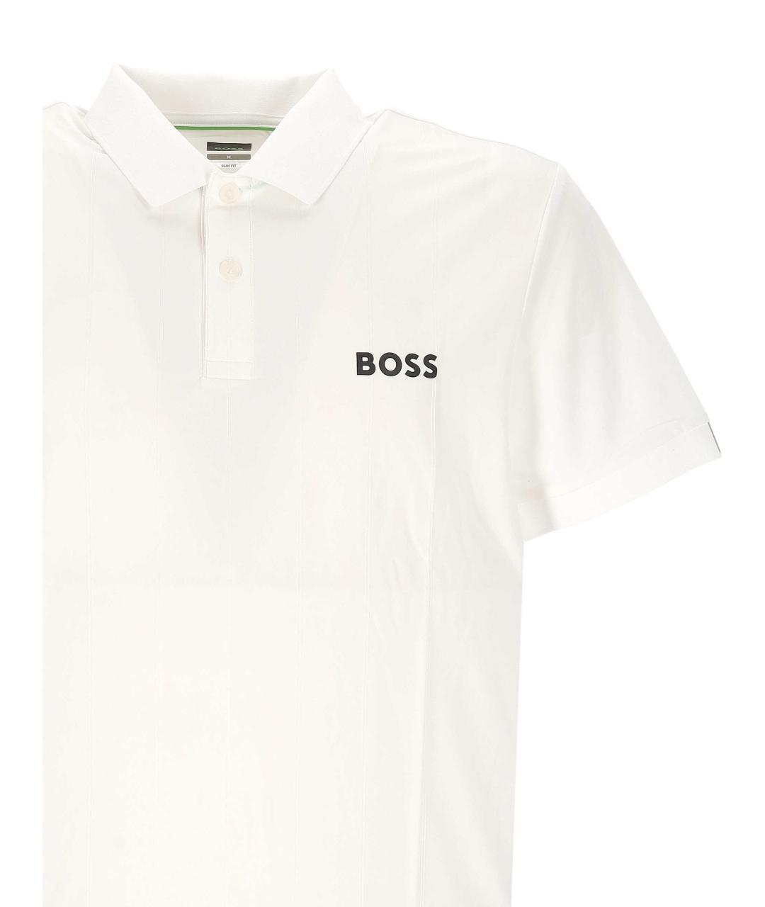 HUGO BOSS Белое поло с коротким рукавом, фото 2