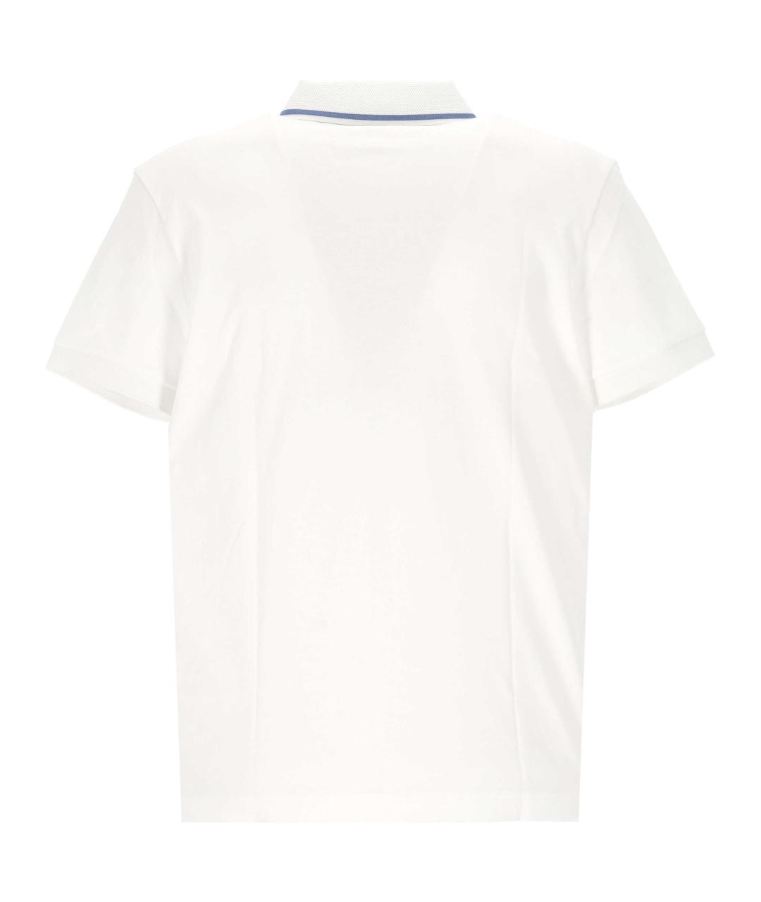 HUGO BOSS Белое хлопковое поло с коротким рукавом, фото 3