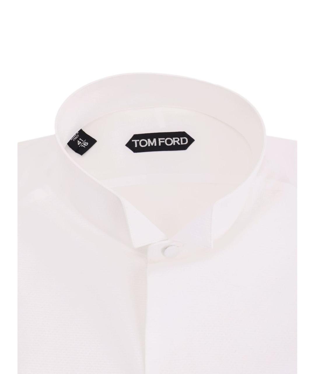 TOM FORD Белая хлопковая кэжуал рубашка, фото 2