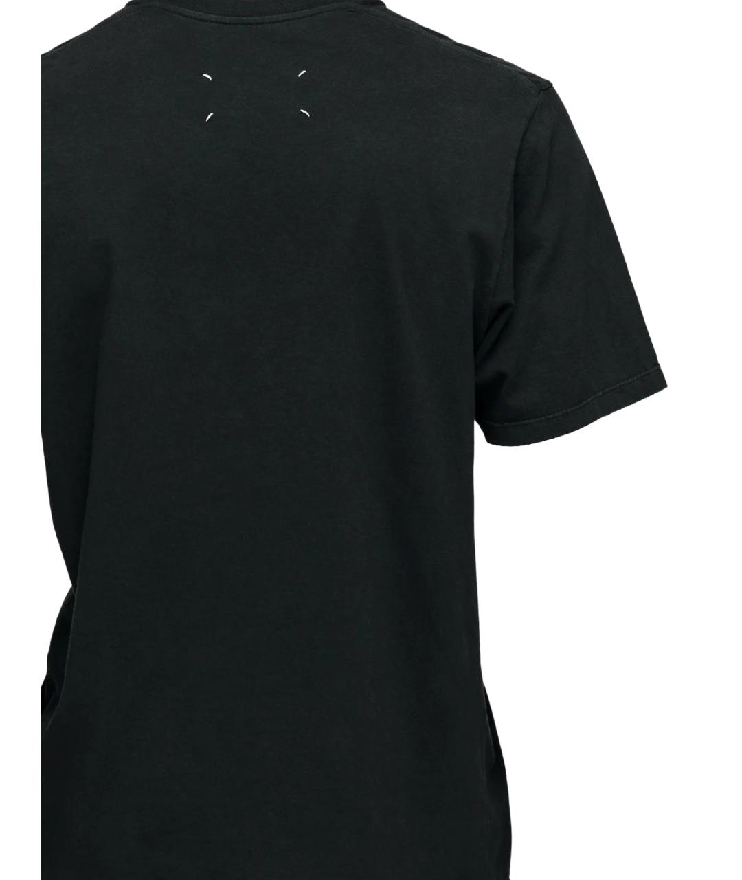 MAISON MARGIELA Черная хлопковая футболка, фото 3