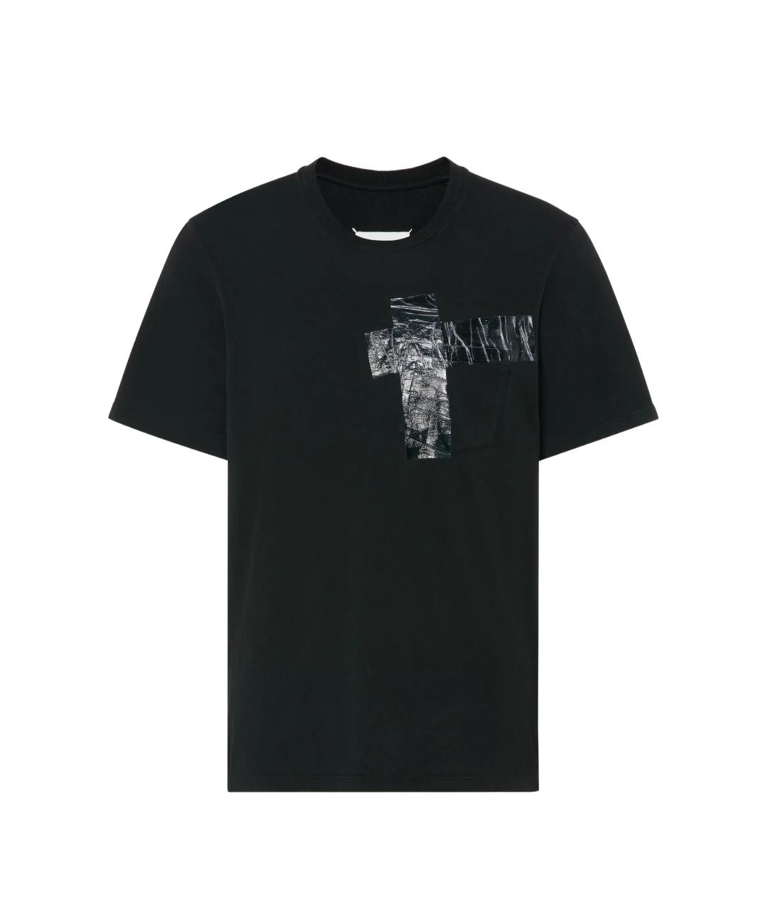 MAISON MARGIELA Черная хлопковая футболка, фото 1