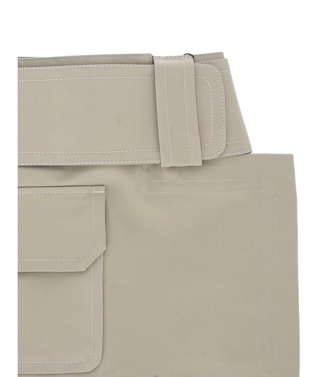 Ami Paris Бежевая полиэстеровая юбка миди, фото 2