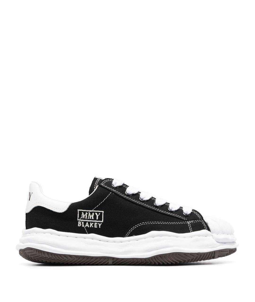 Mihara Yasuhiro Черные текстильные низкие кроссовки / кеды, фото 1