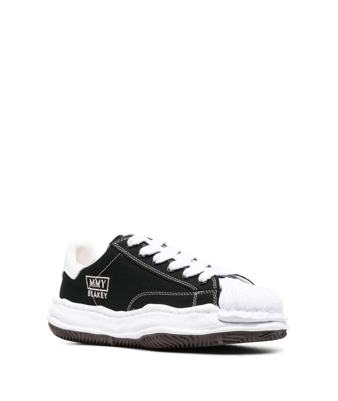 Mihara Yasuhiro Черные текстильные низкие кроссовки / кеды, фото 2