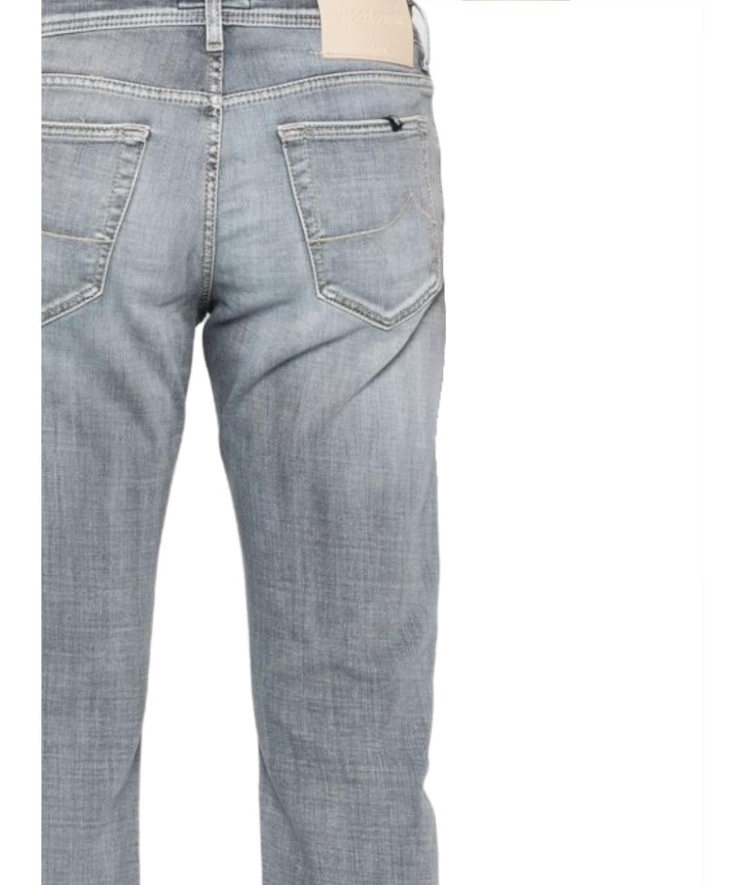JACOB COHEN Серые хлопковые прямые джинсы, фото 3