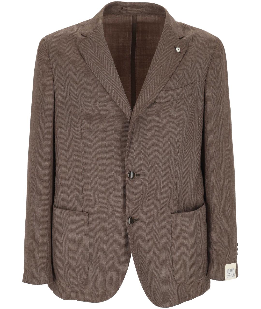 L.B.M. 1911 Коричневый шерстяной пиджак, фото 1