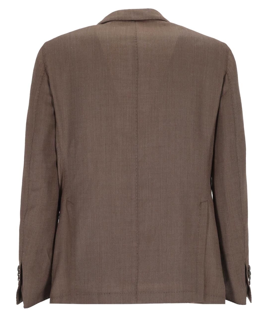 L.B.M. 1911 Коричневый шерстяной пиджак, фото 3