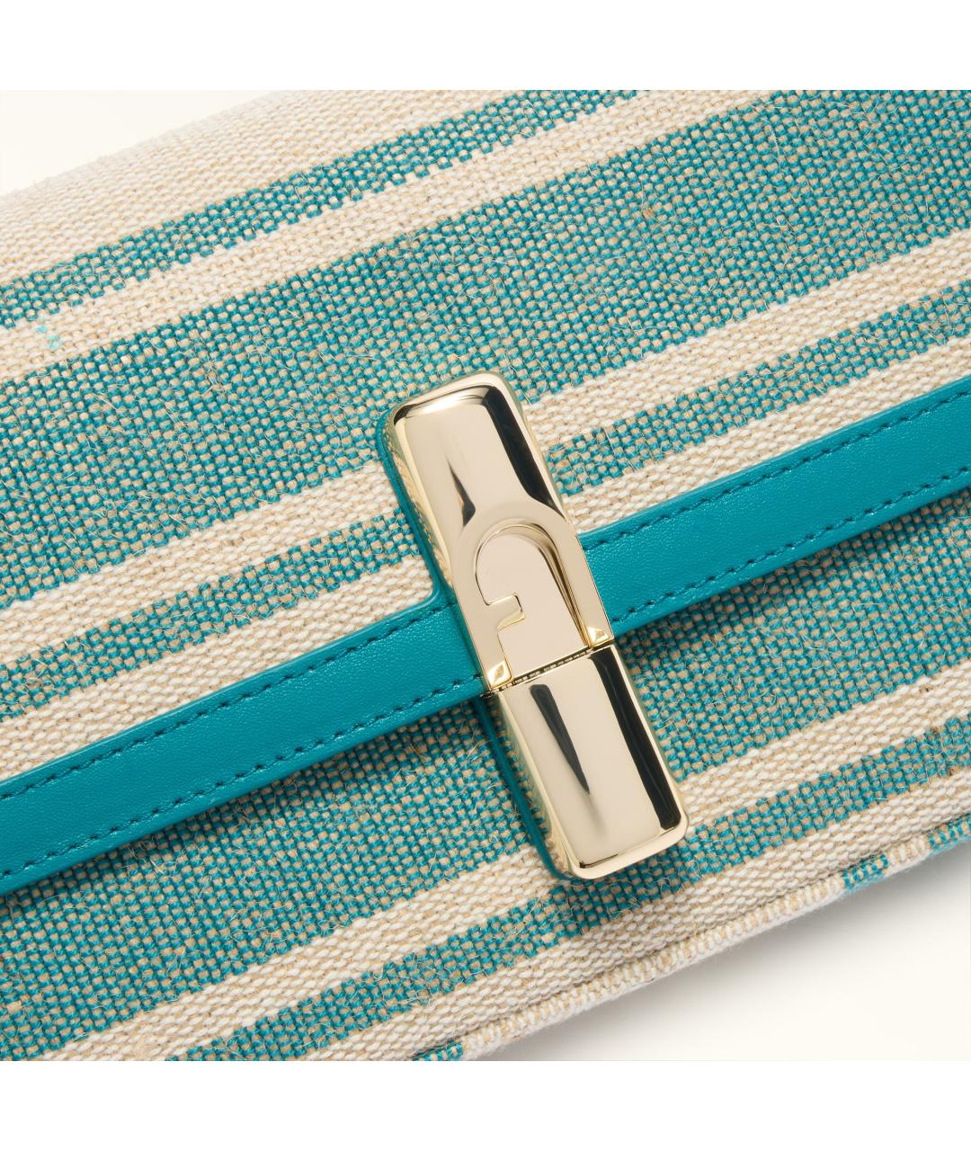 FURLA Синяя тканевая сумка через плечо, фото 4