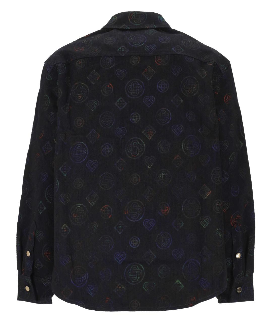 CASABLANCA Черная хлопковая кэжуал рубашка, фото 3